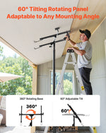 VEVOR 3353mm Drywall Lift, Heavy-Duty 68 kg Sheetrock Hoist with Adjustable Telescoping Arm, Lockable Wheels, Drywall Lifter Panel Jack Hoist Tools Ideal for Ceiling & Wall Installation (Black)