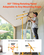 VEVOR 3353mm Drywall Lift, Heavy-Duty 68 kg Sheetrock Hoist with Adjustable Telescoping Arm, Lockable Wheels, Drywall Lifter Panel Jack Hoist Tools Ideal for Ceiling & Wall Installation (Yellow)