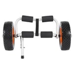 VEVOR Kayak Cart, 90 kg Load Capacity, Foldable Kayak Trolley with 25.4 cm Solid Rubber Tires & 1 Ratchet Strap, Paddle Board Trolley for Carrying Kayaks, Canoes, Paddleboards, Float Mats, Jon Boats