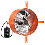 VEVOR Gable Mount Fan, 38.1 cm Attic Vent Exhaust Fan 1650 CFM Thermostat, Cooling and Ventilation for Home, Garage, Warehouse, Workshop, Carbon Steel Housing with Mounting Brackets & Hardware, Orange