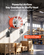 VEVOR Gable Mount Fan, 40.6 cm Attic Vent Exhaust Fan 2940 CFM Thermostat, Cooling and Ventilation for Home, Garage, Warehouse, Workshop, Carbon Steel Housing with Mounting Brackets & Hardware, Orange