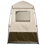 VEVOR Camping Shower Tent, 1 Room, Foldable Privacy Tent Changing Room with Ground Stakes, Ropes, Carry Bag, and Crossbar, 210D Oxford Fabric with Silver Coating, for Camping, Beach, and Fishing