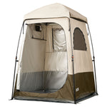 VEVOR Camping Shower Tent, 1 Room, Foldable Privacy Tent Changing Room with Ground Stakes, Ropes, Carry Bag, and Crossbar, 210D Oxford Fabric with Silver Coating, for Camping, Beach, and Fishing