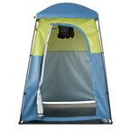 VEVOR Camping Shower Tent, 1 Room, Portable Privacy Tent Changing Room with Shower Bag, Ground Stakes, Ropes, Carry Bag, and Support Poles, 150D Oxford Fabric with Silver Coating, for Camping, Fishing