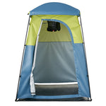VEVOR Camping Shower Tent, 1 Room, Portable Privacy Tent Changing Room with Shower Bag, Ground Stakes, Ropes, Carry Bag, and Support Poles, 150D Oxford Fabric with Silver Coating, for Camping, Fishing