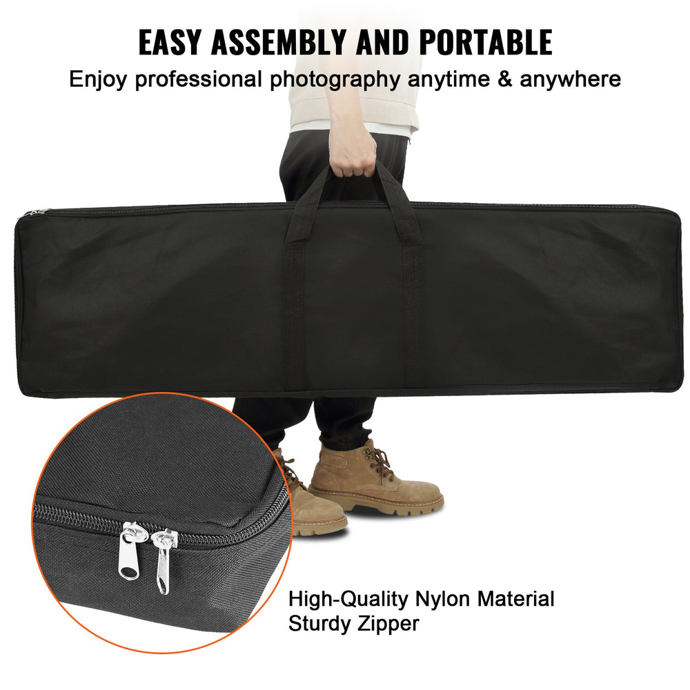 VEVOR 304.8 x 304.8 cm Pipe and Drape Kit, Heavy Duty Backdrop Stand with Carbon Steel Base, Adjustable Backdrop Support with 6 Clamps and A Carry Bag for Wedding, Party, Event, Photography, and Exhibition