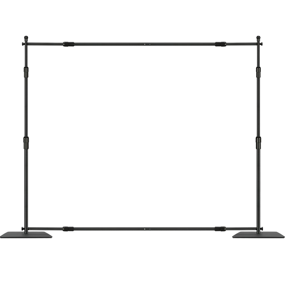VEVOR 304.8 x 304.8 cm Pipe and Drape Kit, Heavy Duty Backdrop Stand with Carbon Steel Base, Adjustable Backdrop Support with 6 Clamps and A Carry Bag for Wedding, Party, Event, Photography, and Exhibition