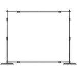 VEVOR 304.8 x 304.8 cm Pipe and Drape Kit, Heavy Duty Backdrop Stand with Carbon Steel Base, Adjustable Backdrop Support with 6 Clamps and A Carry Bag for Wedding, Party, Event, Photography, and Exhibition