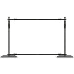 VEVOR 304.8 x 304.8 cm Pipe and Drape Kit, Heavy Duty Backdrop Stand with Carbon Steel Base, Adjustable Backdrop Support with 6 Clamps and A Carry Bag for Wedding, Party, Event, Photography, and Exhibition
