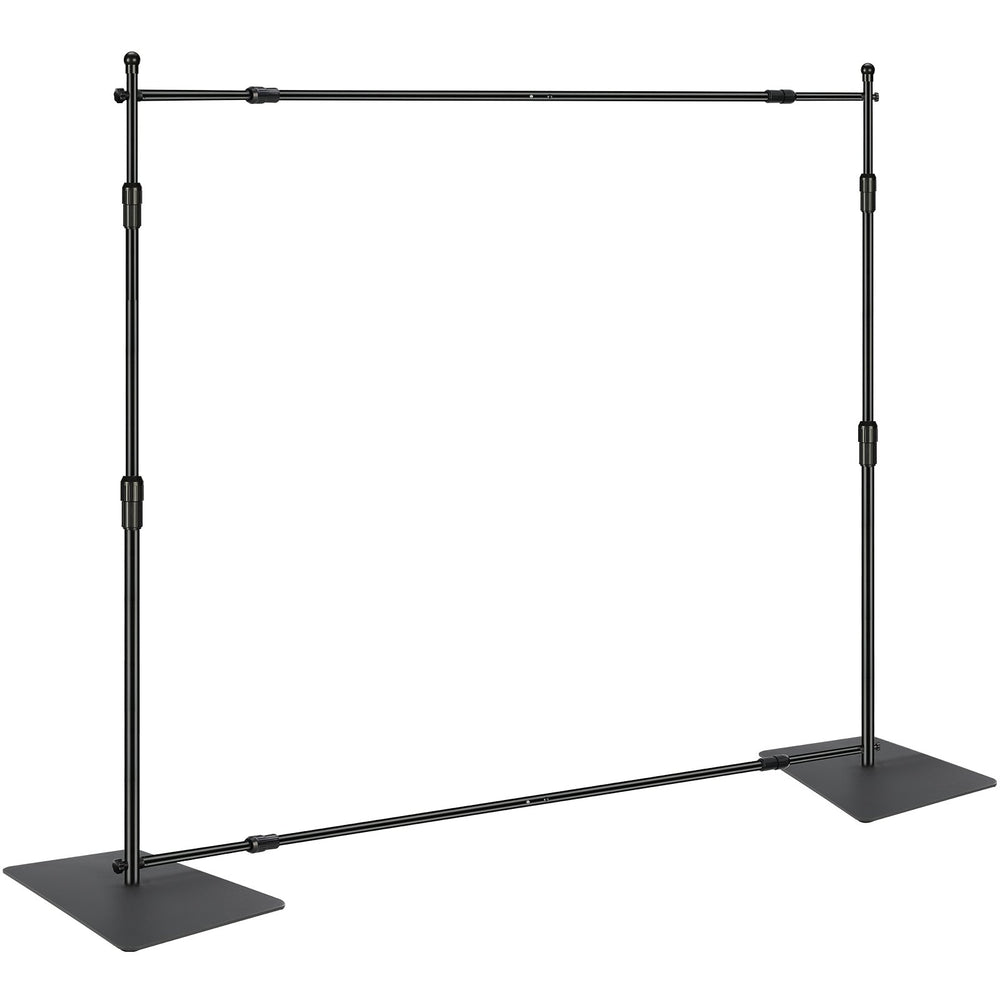 VEVOR 304.8 x 304.8 cm Pipe and Drape Kit, Heavy Duty Backdrop Stand with Carbon Steel Base, Adjustable Backdrop Support with 6 Clamps and A Carry Bag for Wedding, Party, Event, Photography, and Exhibition