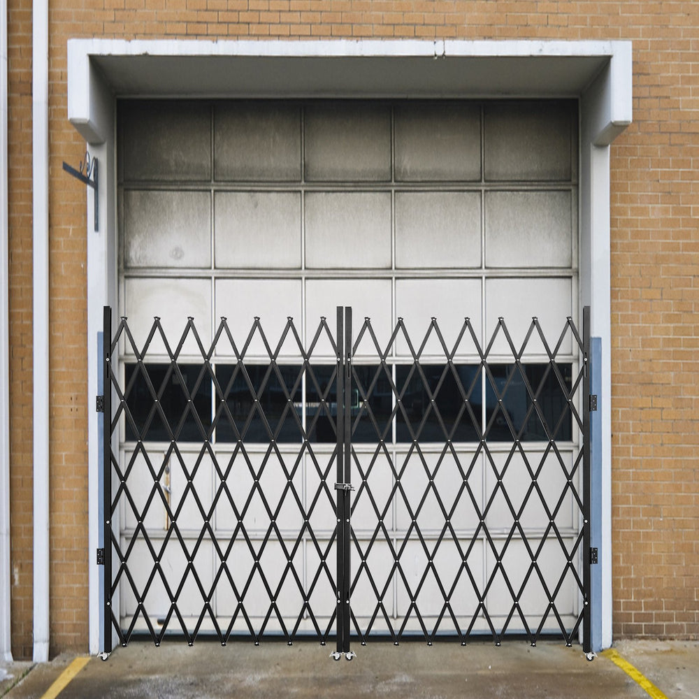 VEVOR Double Folding Security Gate Folding Door Gate 310 × 154 cm(W × H)Scissor Gate