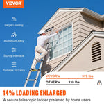 VEVOR Telescoping Ladder Aluminum Extension Step 381 cm Multi-purpose Portable