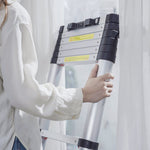 VEVOR Telescoping Ladder Aluminum Extension Step 381 cm Multi-purpose Portable