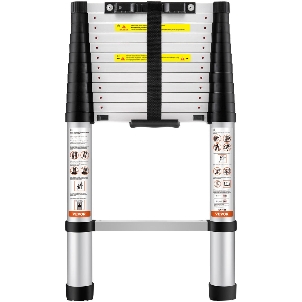VEVOR Telescoping Ladder Aluminum Extension Step 381 cm Multi-purpose Portable