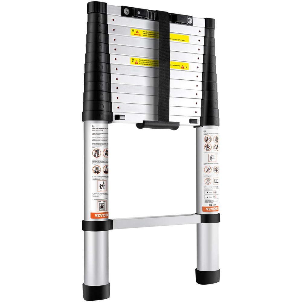VEVOR Telescoping Ladder Aluminum Extension Step 381 cm Multi-purpose Portable