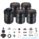 VEVOR RDWC Hydroponics System Recirculating Deep Water Culture 4 Buckets 18.9 L