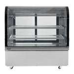 VEVOR Refrigerated Display Case, 18 Cu.Ft./505L Large Pastry Display Case, 2-Tier Commercial Display Refrigerator with LED Lighting, Downdraft Cooling, Movable with Casters, for Bakery