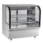 VEVOR Refrigerated Display Case, 18 Cu.Ft./505L Large Pastry Display Case, 2-Tier Commercial Display Refrigerator with LED Lighting, Downdraft Cooling, Movable with Casters, for Bakery