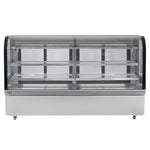 VEVOR Refrigerated Display Case, 32 Cu.Ft./901L Large Pastry Display Case, 4-Tier Commercial Display Refrigerator with LED Lighting, Downdraft Cooling, Movable with Casters, for Bakery