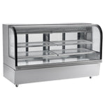 VEVOR Refrigerated Display Case, 32 Cu.Ft./901L Large Pastry Display Case, 4-Tier Commercial Display Refrigerator with LED Lighting, Downdraft Cooling, Movable with Casters, for Bakery