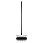 VEVOR Rolling Lawn Aerator, 18-inch Heavy-Duty Manual Rolling Aerator Lawn with Detachable Handle and 27 Iron Spikes, Rolling Lawn Aeration Tool for Garden Patio Yard Compacted Soils and Lawns, Black
