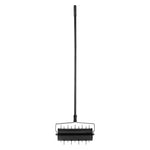 VEVOR Rolling Lawn Aerator, 18-inch Heavy-Duty Manual Rolling Aerator Lawn with Detachable Handle and 27 Iron Spikes, Rolling Lawn Aeration Tool for Garden Patio Yard Compacted Soils and Lawns, Black