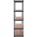 VEVOR Storage Shelving Unit, 5-Tier Adjustable, 2000 lbs Capacity, Heavy Duty Garage Shelves Metal Organizer Utility Rack, Black, 35" L x 18" W x 71" H for Kitchen Pantry Basement Bathroom Laundry