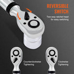 VEVOR Digital Torque Wrench, 1.3 cm Drive Electronic Torque Wrench, Torque Wrench Kit 25-250ft.lb/34-340n.m Torque Range Accurate to ±2%, 3-Mode Adjustable Torque Wrench Set with LED Buzzer Calibration