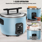 VEVOR Commercial Rice Cooker, 60-Cup Rice Cooker, 13 Liter Large Rice Cooker and Warmer with Nonstick Inner Pot, Fast Cooking and 24-Hour Keep Warm, with Rice Cup and Paddle, for Restaurant