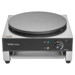 VEVOR Electric Crepe Maker, 16-Inch Commercial Crepe Machine, 3000W Flat Plate Crepe Griddle, Nonstick Stainless Steel Pancake Making Machine, Desktop Circular Cereals Pancake Stove with Temp Control