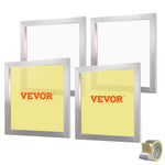 VEVOR Screen Printing Kit Silk Screen Printing Frame 50.8 cm x 50.8 cm 110 Count Mesh 4pcs