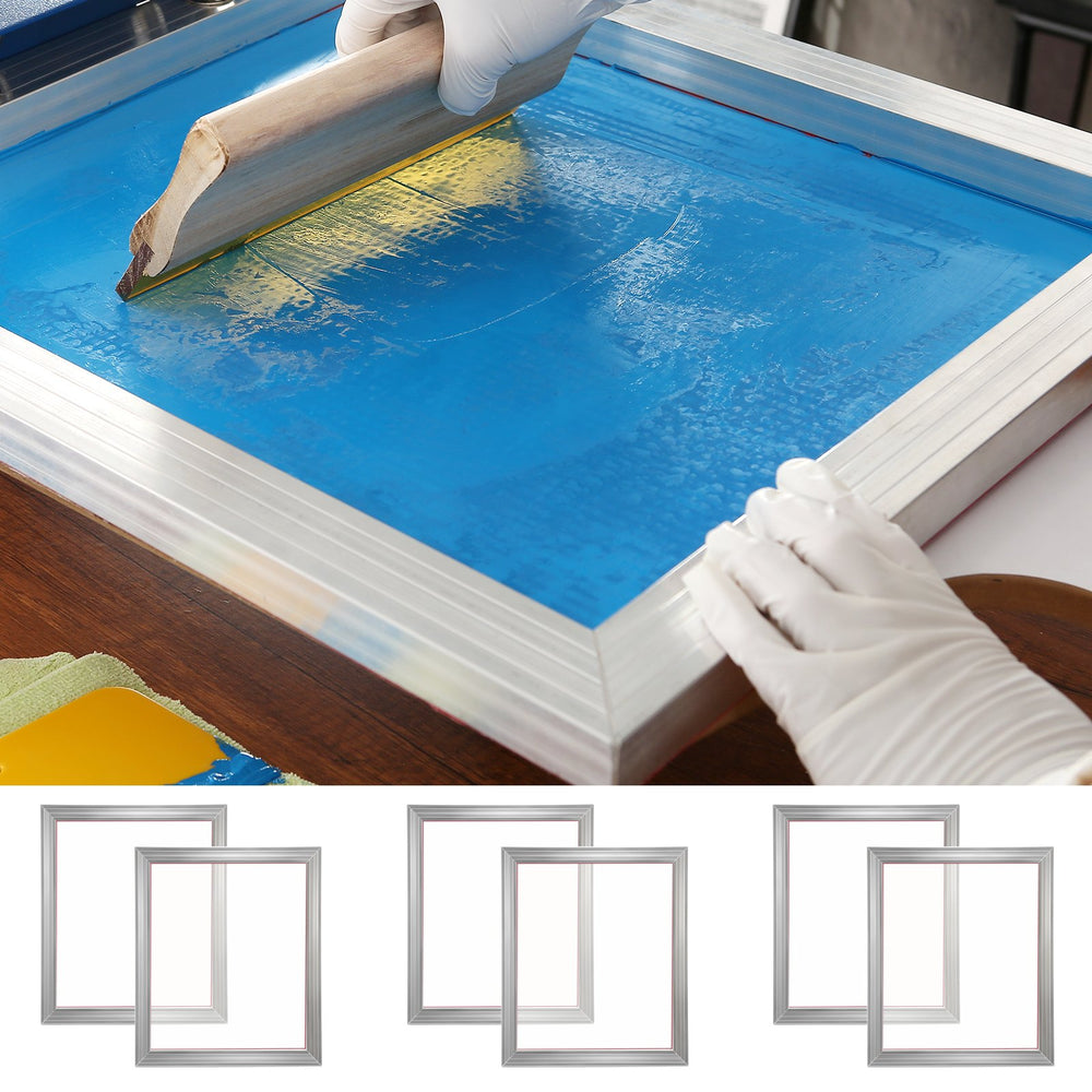 VEVOR Screen Printing Kit Silk Screen Printing Frame 40.6 cm x 50.8 cm 110 Count Mesh 6pcs