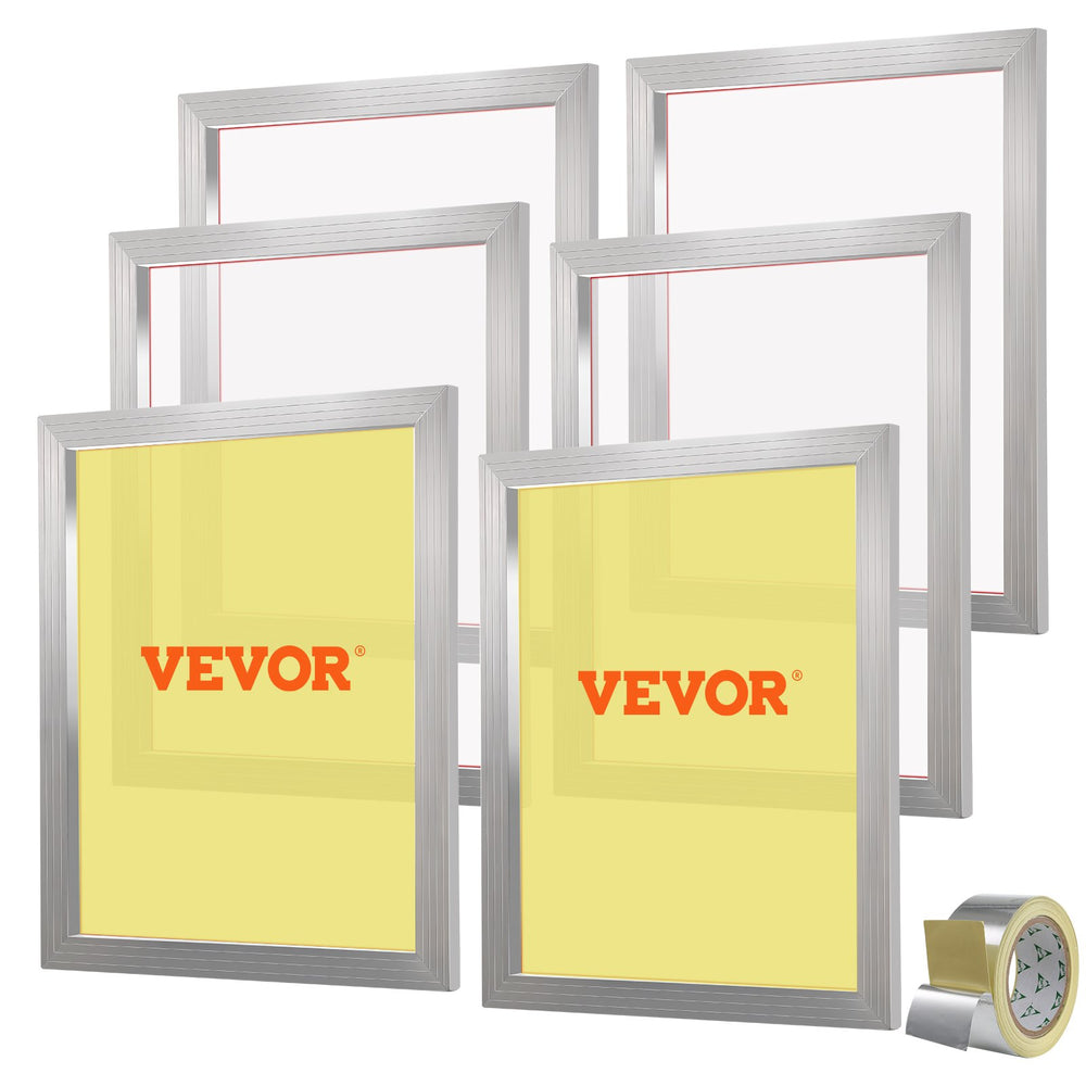 VEVOR Screen Printing Kit Silk Screen Printing Frame 50.8 cm x 61 cm 110 Count Mesh 6pcs