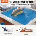 VEVOR Screen Printing Kit Silk Screen Printing Frame 25.4 cm x 35.6 cm 156 Count Mesh 6pcs