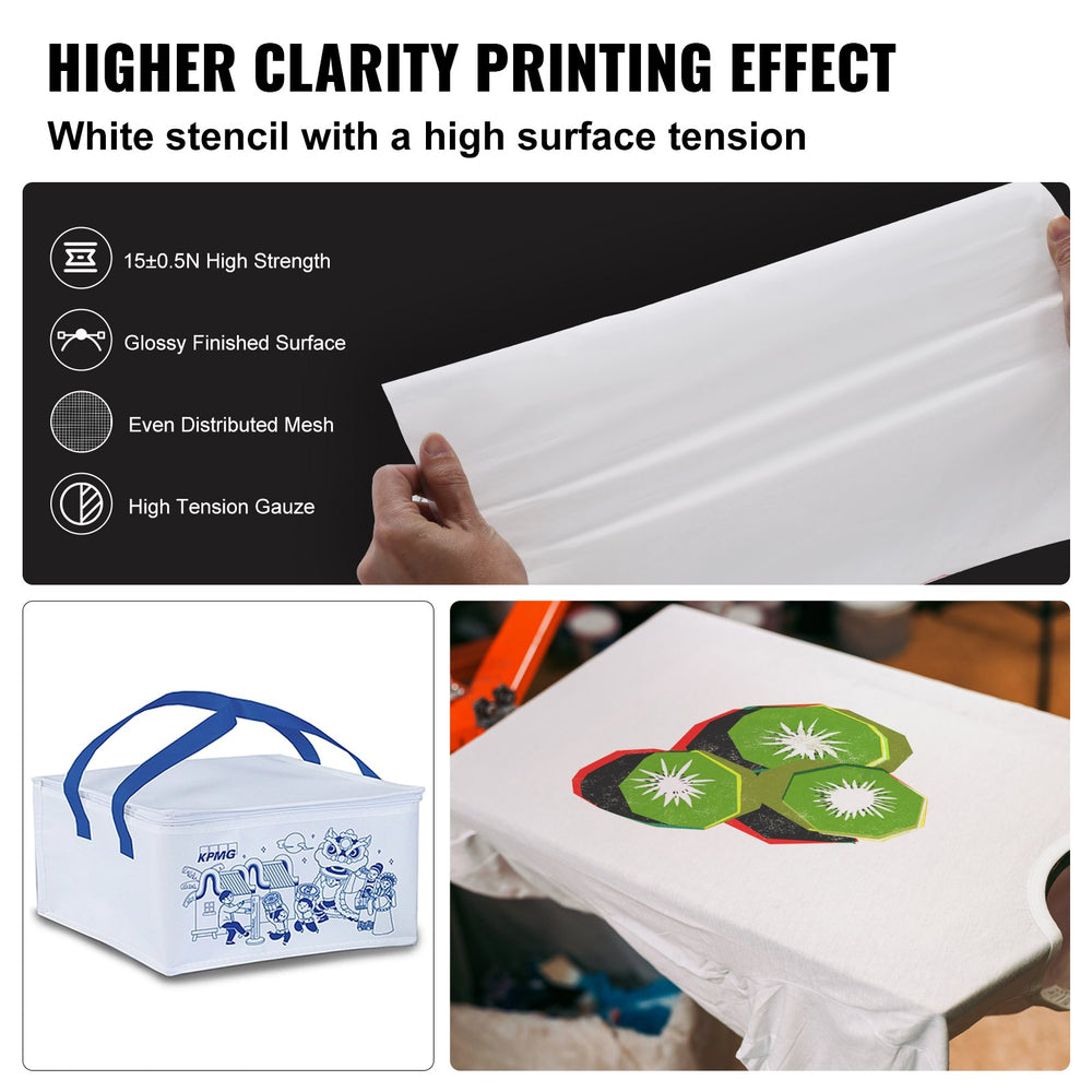VEVOR Screen Printing Kit Silk Screen Printing Frame 25.4 cm x 35.6 cm 156 Count Mesh 6pcs
