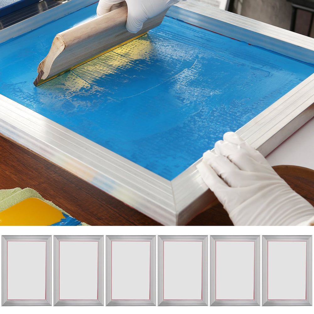 VEVOR Screen Printing Kit Silk Screen Printing Frame 25.4 cm x 35.6 cm 156 Count Mesh 6pcs