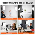 VEVOR Softbox Lighting Kit 40x40 cm / 16x16 inch 3000-6500K Adjustable for Shooting