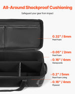 VEVOR Studio Equipment Trolley Case 100x38x32cm (39.37 x 14.96 x 12.60 in) Rolling Camera Bag