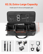 VEVOR Studio Equipment Trolley Case  910x300x355mm (35.83 x 11.81 x 14 in) Rolling Camera Bag