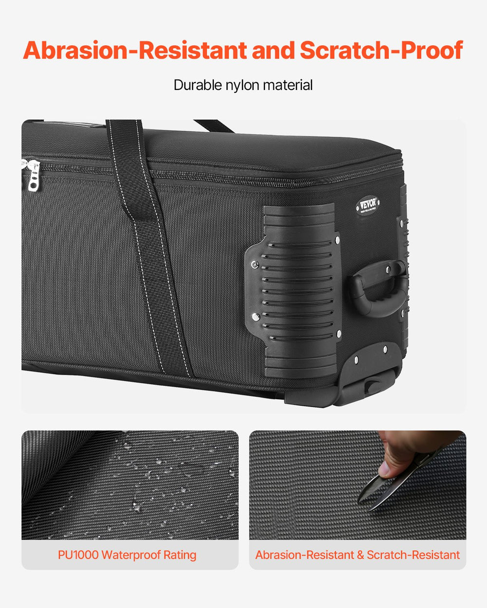 VEVOR Studio Equipment Trolley Case  910x300x355mm (35.83 x 11.81 x 14 in) Rolling Camera Bag