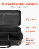 VEVOR Studio Equipment Trolley Case 131x36.5x38cm (51.57 x 14.37 x 14.96) in Rolling Camera Bag
