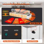 VEVOR Commercial Electric Food Warmer Countertop Buffet 6*4.7 L with Glass Shield