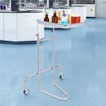 VEVOR Stainless Steel Lab Carts, Lab Utility Cart with Single Tray, Mobile Medical Cart with 2 Silent Wheels, Lab Rolling Cart for Lab, Clinic, Hospital, Salon