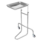 VEVOR Stainless Steel Lab Carts, Lab Utility Cart with Single Tray, Mobile Medical Cart with 2 Silent Wheels, Lab Rolling Cart for Lab, Clinic, Hospital, Salon