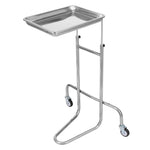 VEVOR Stainless Steel Lab Carts, Lab Utility Cart with Single Tray, Mobile Medical Cart with 2 Silent Wheels, Lab Rolling Cart for Lab, Clinic, Hospital, Salon