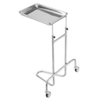 VEVOR Stainless Steel Lab Carts, Lab Utility Cart with Single Tray, Mobile Medical Cart with 2 Silent Wheels, Lab Rolling Cart for Lab, Clinic, Hospital, Salon