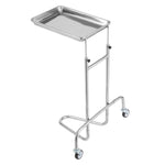 VEVOR Stainless Steel Lab Carts, Lab Utility Cart with Single Tray, Mobile Medical Cart with 2 Silent Wheels, Lab Rolling Cart for Lab, Clinic, Hospital, Salon
