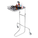 VEVOR Stainless Steel Lab Carts, Lab Utility Cart with Single Tray, Mobile Medical Cart with 2 Silent Wheels, Lab Rolling Cart for Lab, Clinic, Hospital, Salon
