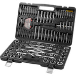 VEVOR Tap and Die Set, 116-Piece Include Metric and SAE Size, Bearing Steel Taps and Dies, Essential Threading Tool for Cutting External Internal Threads, with Complete Accessories and Storage Case