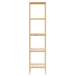 VEVOR 5-Tier Bathroom Standing Shelf, Narrow Shelving Unit, Display Storage Rack Organizer, Freestanding Flower Plant Stand, Multifunctional Bamboo Shelf Ideal for BathRoom, Kitchen, Home, Natural